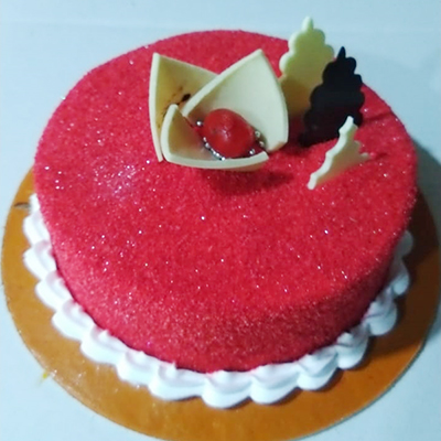 "Round shape Red Velvet Cake -500 Gms (Exotica) - Click here to View more details about this Product